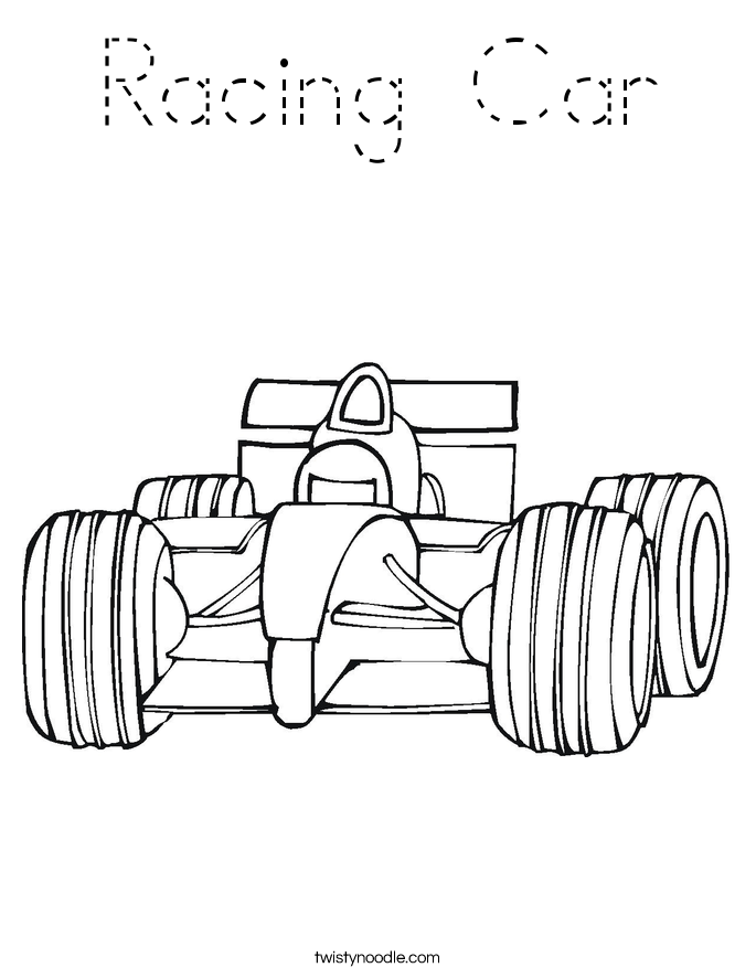 Racing Car Coloring Page