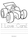 I Love Cars! Worksheet