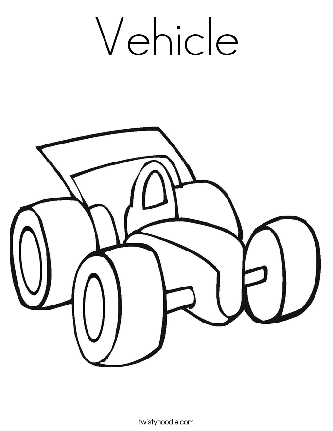 Vehicle Coloring Page