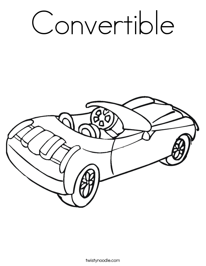 Convertible Coloring Page