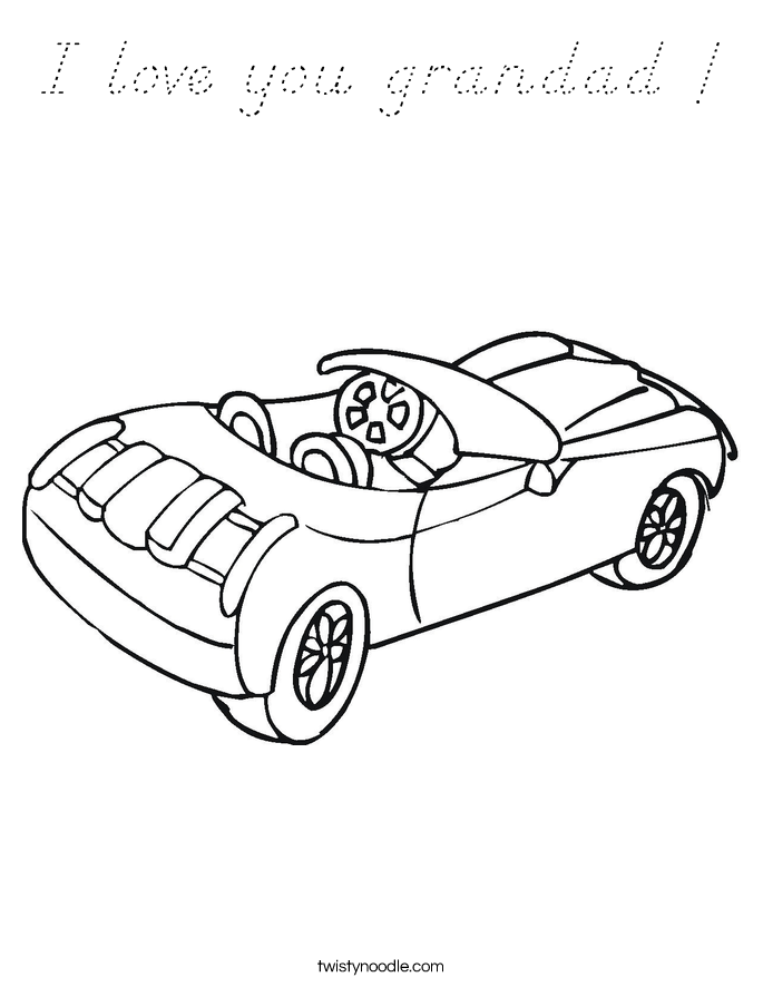 I love you grandad ! Coloring Page