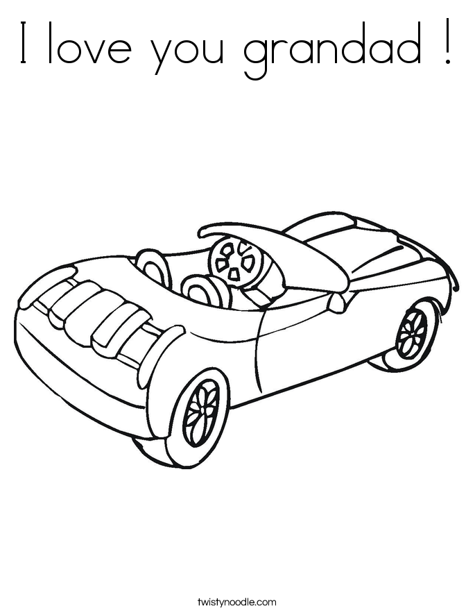 I love you grandad ! Coloring Page