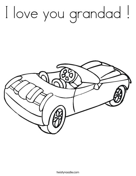 Convertible Car Coloring Page