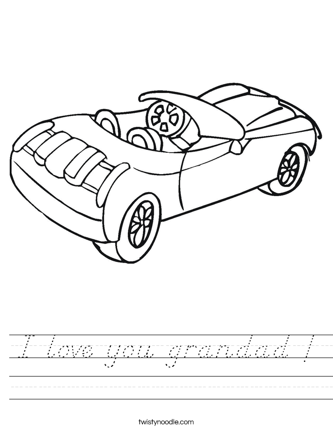 I love you grandad ! Worksheet