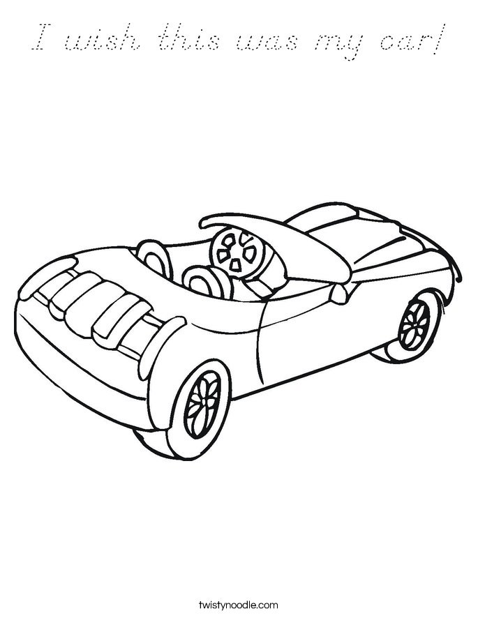 I wish this was my car! Coloring Page