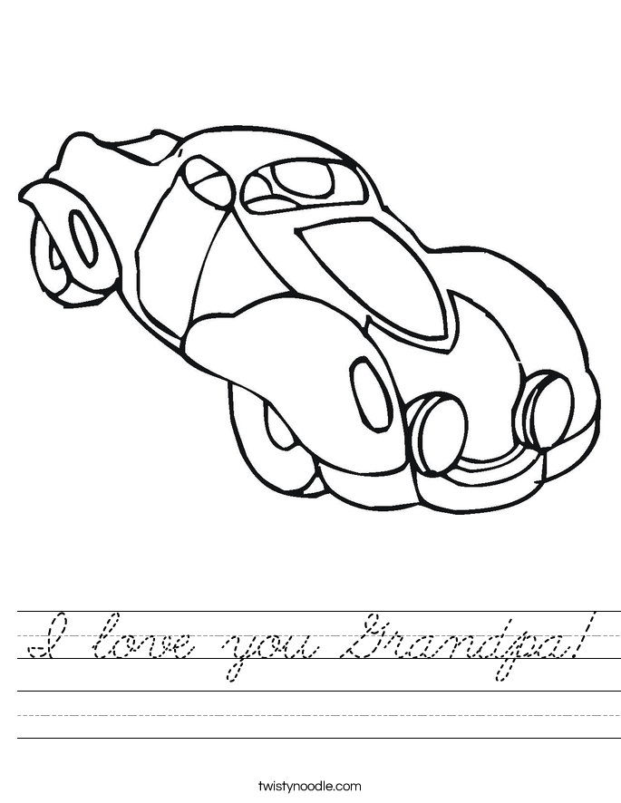 I love you Grandpa! Worksheet