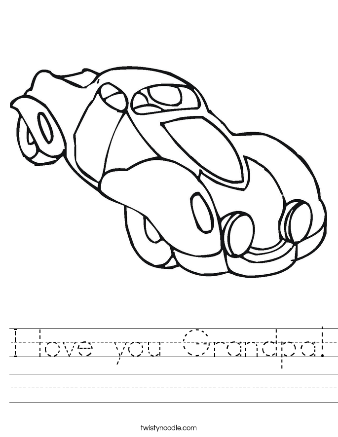 I love you Grandpa! Worksheet