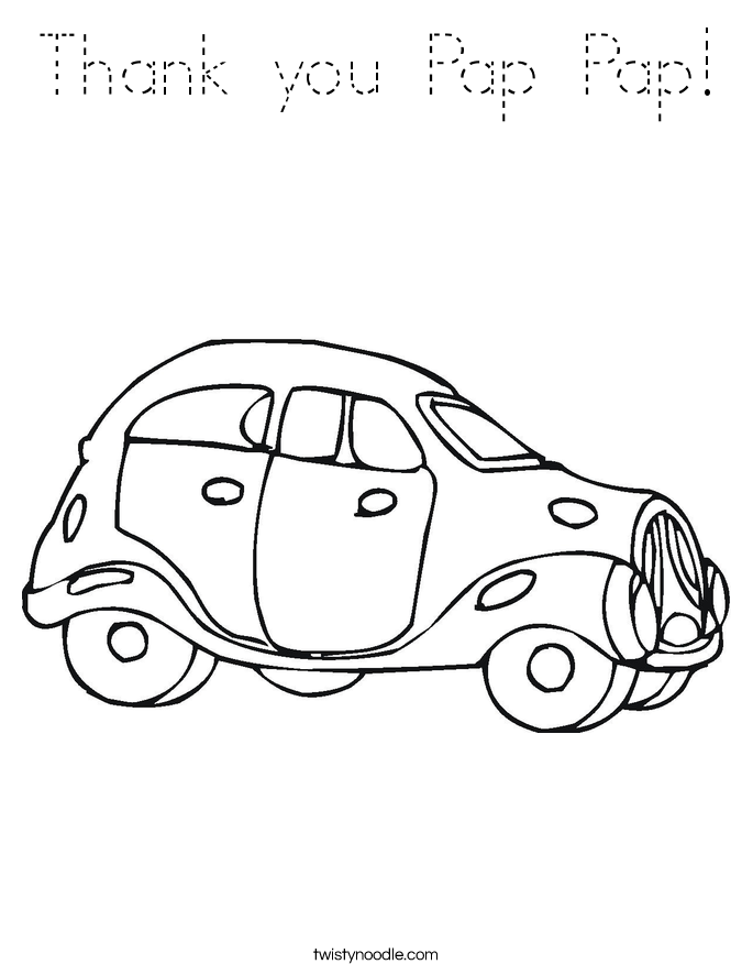 Thank you Pap Pap! Coloring Page