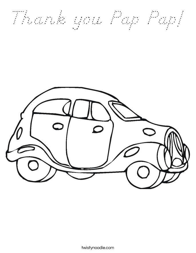 Thank you Pap Pap! Coloring Page
