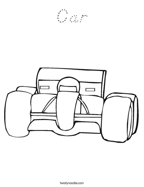 Car with Big Tires Coloring Page