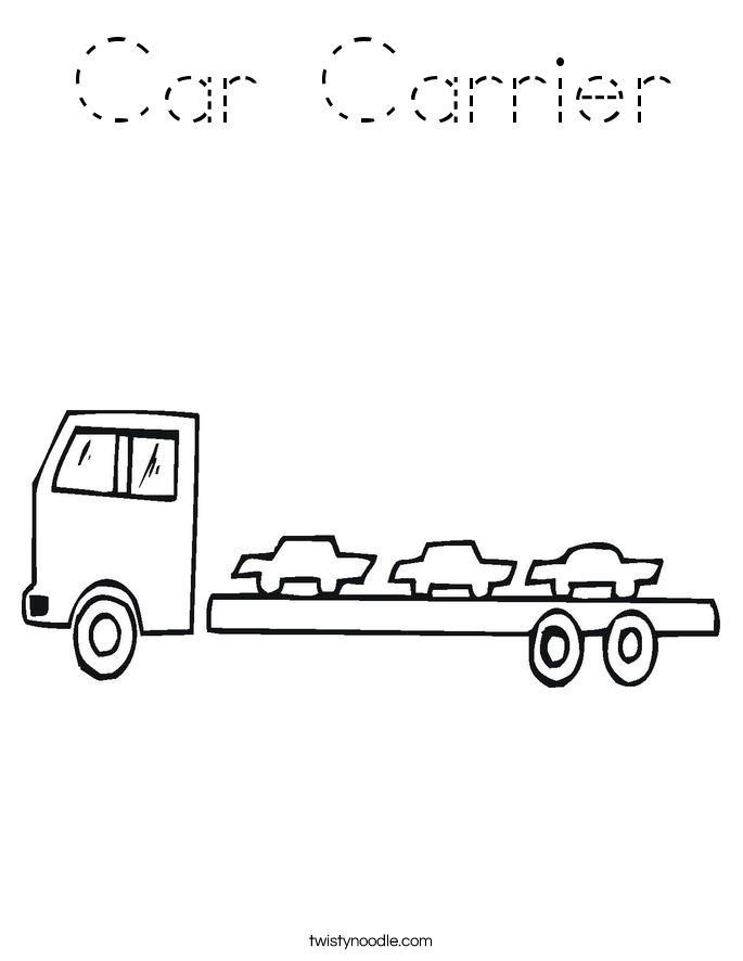 Car Carrier Coloring Page