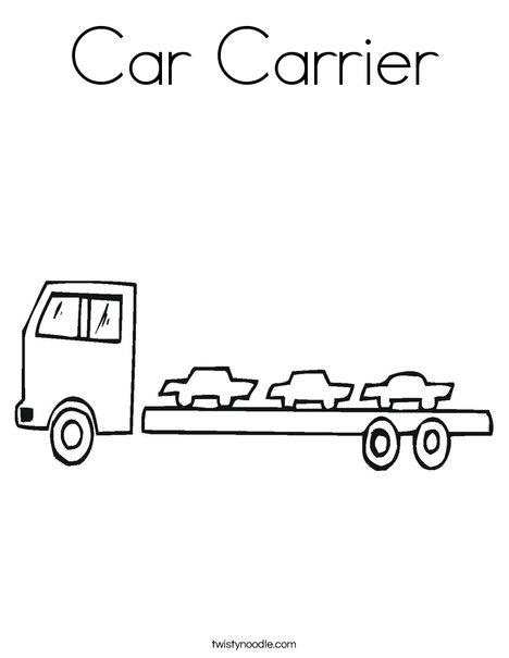 Car Carrier Coloring Page