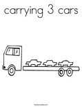 carrying 3 cars Coloring Page