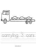 carrying 3 cars Worksheet