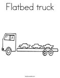 Flatbed truckColoring Page