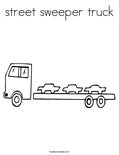 street sweeper truckColoring Page