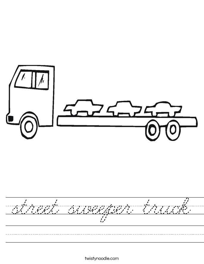 street sweeper truck Worksheet
