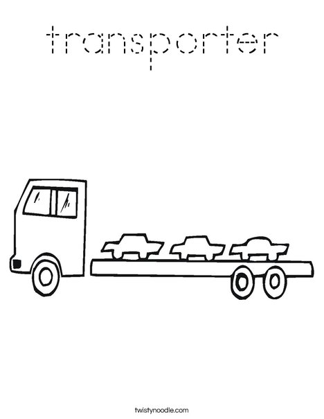 Car Carrier Coloring Page