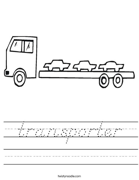 Car Carrier Worksheet