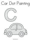 Car Dot Painting Coloring Page