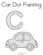 Car Dot Painting Coloring Page