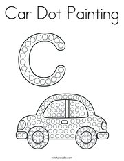 Car Dot Painting Coloring Page