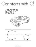 Car starts with C Coloring Page