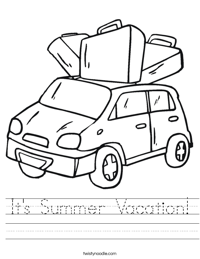 It's Summer Vacation! Worksheet