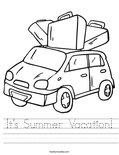 It's Summer Vacation! Worksheet