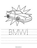 BMW! Worksheet