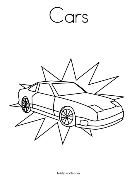 Sports Car Coloring Page