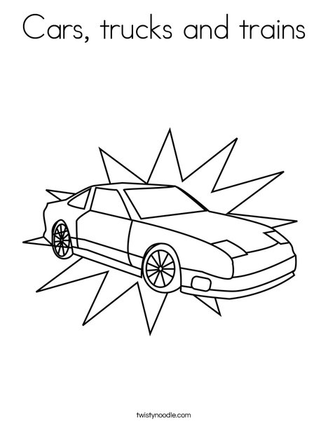 Sports Car Coloring Page