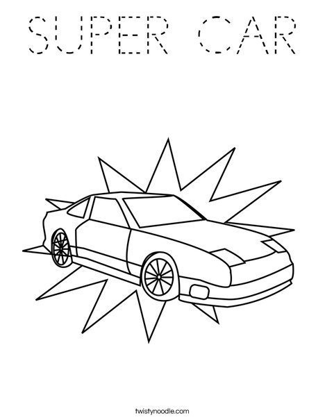 Sports Car Coloring Page