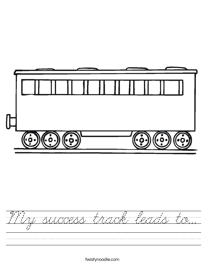 My success track leads to... Worksheet