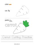 Carrot Cutting Practice Worksheet