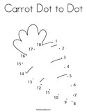 Carrot Dot to Dot Coloring Page