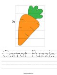 Carrot Puzzle Worksheet