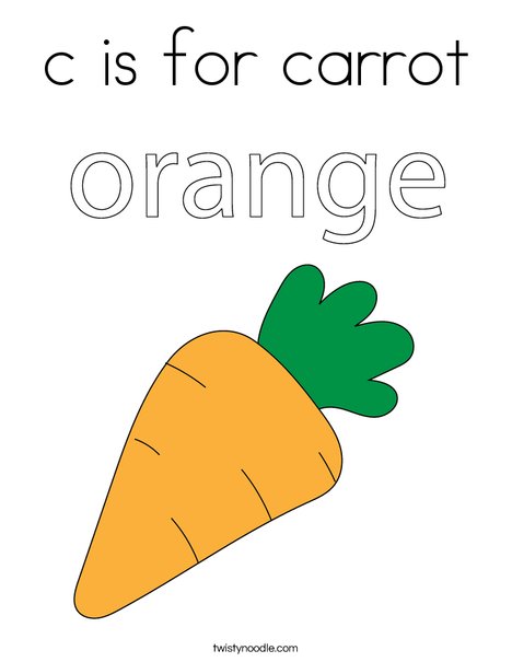 Carrot Coloring Page