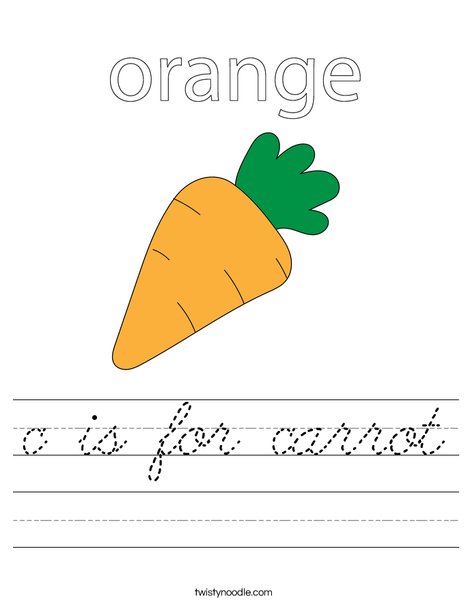 Carrot Worksheet