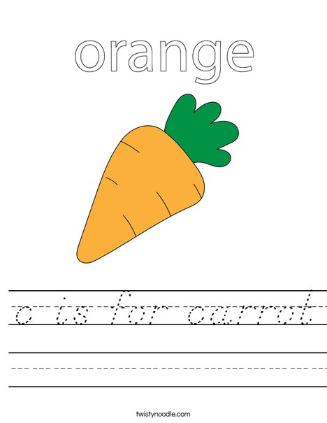 Carrot Worksheet
