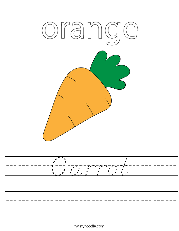 Carrot Worksheet