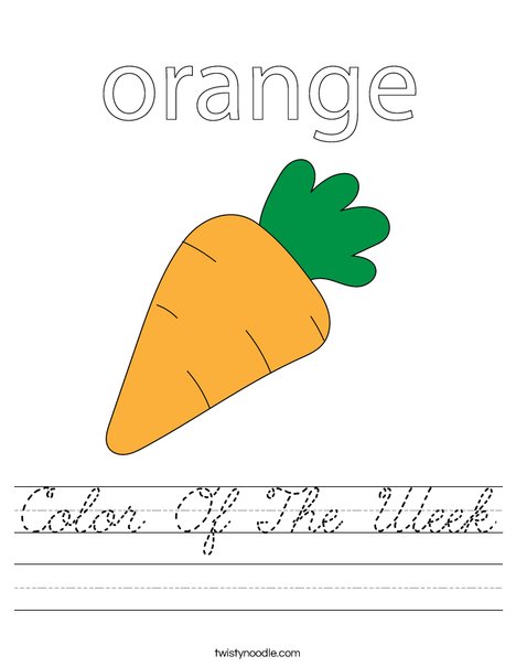 Carrot Worksheet