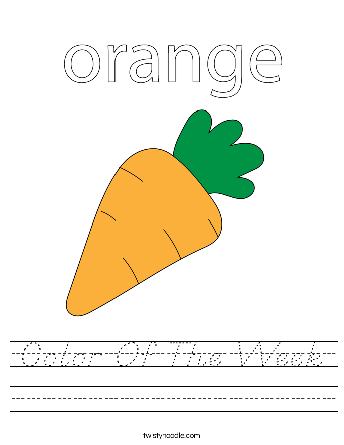 Color Of The Week Worksheet