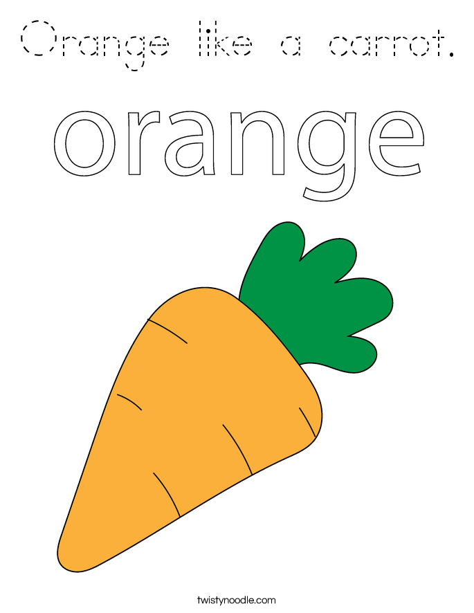 Orange like a carrot. Coloring Page