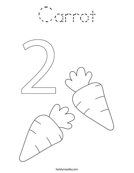Carrots Coloring Page