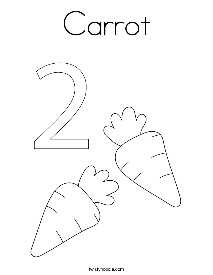 Carrot Coloring Page