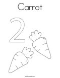 Carrot Coloring Page
