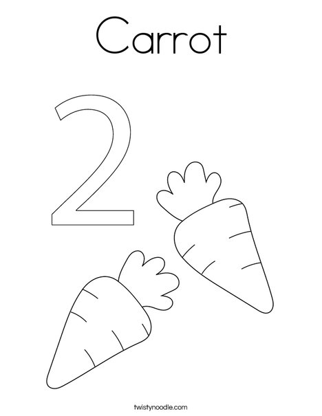 Carrots Coloring Page