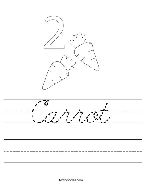 Carrots Worksheet