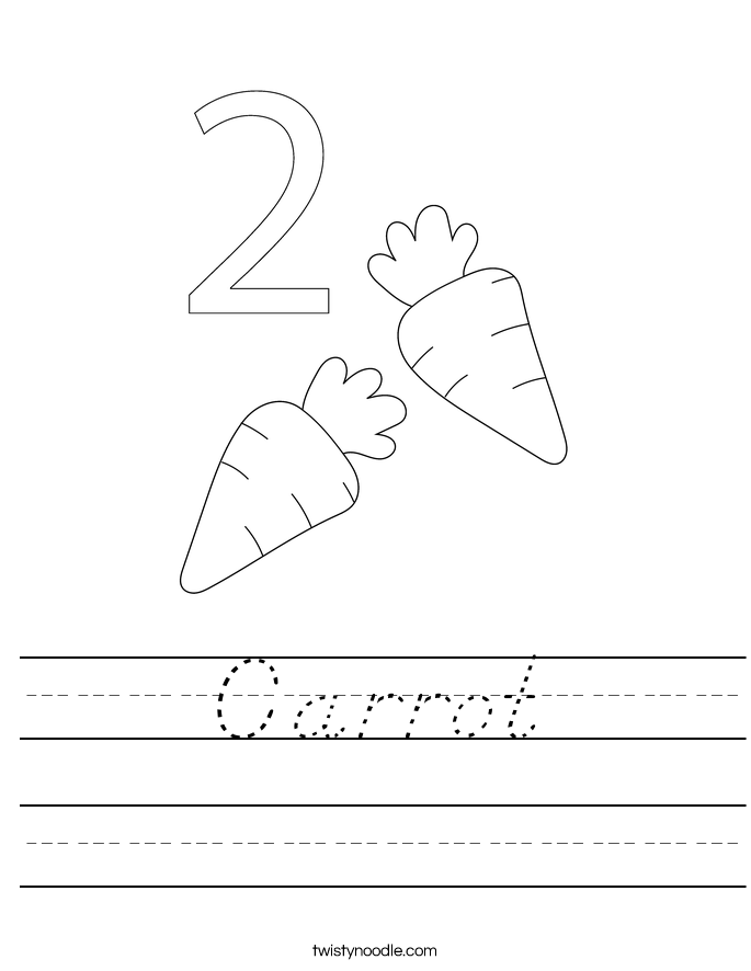 Carrot Worksheet